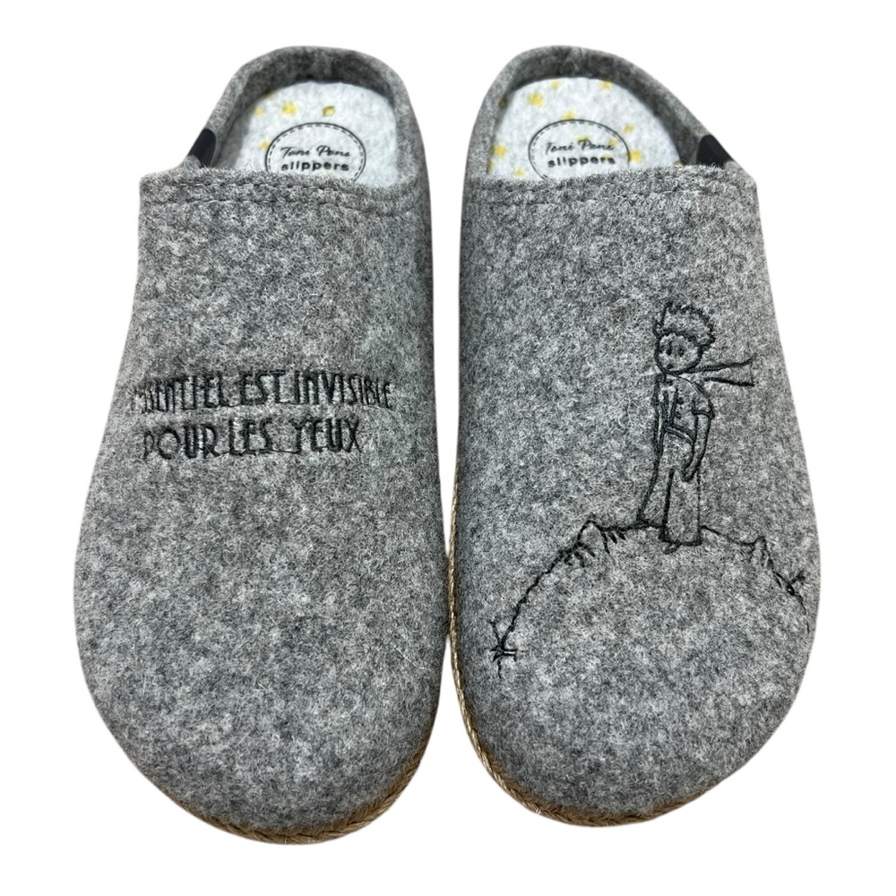 Toni Pons Les Petit Prince (The Little Prince) Slippers Gray Size 43 US 11.5